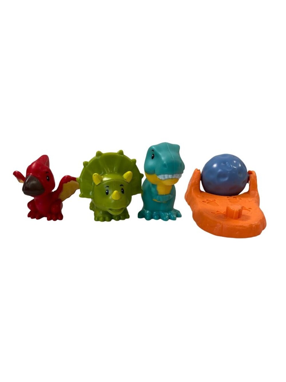 Fisher-Price Little People Friendly Dinosaur 3 Toy Figure Lot Rock Boulder 2024